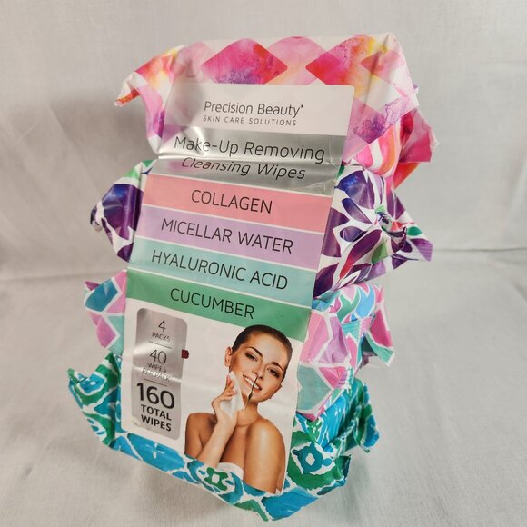 Precision Beauty Make-Up Removing Cleansing Wipes MULTIPURPOSE 4 Packs = 160 - Picture 1 of 6